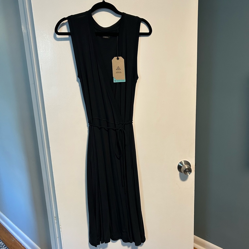 NWT prana sleeveless midi length foundational wrap dress.